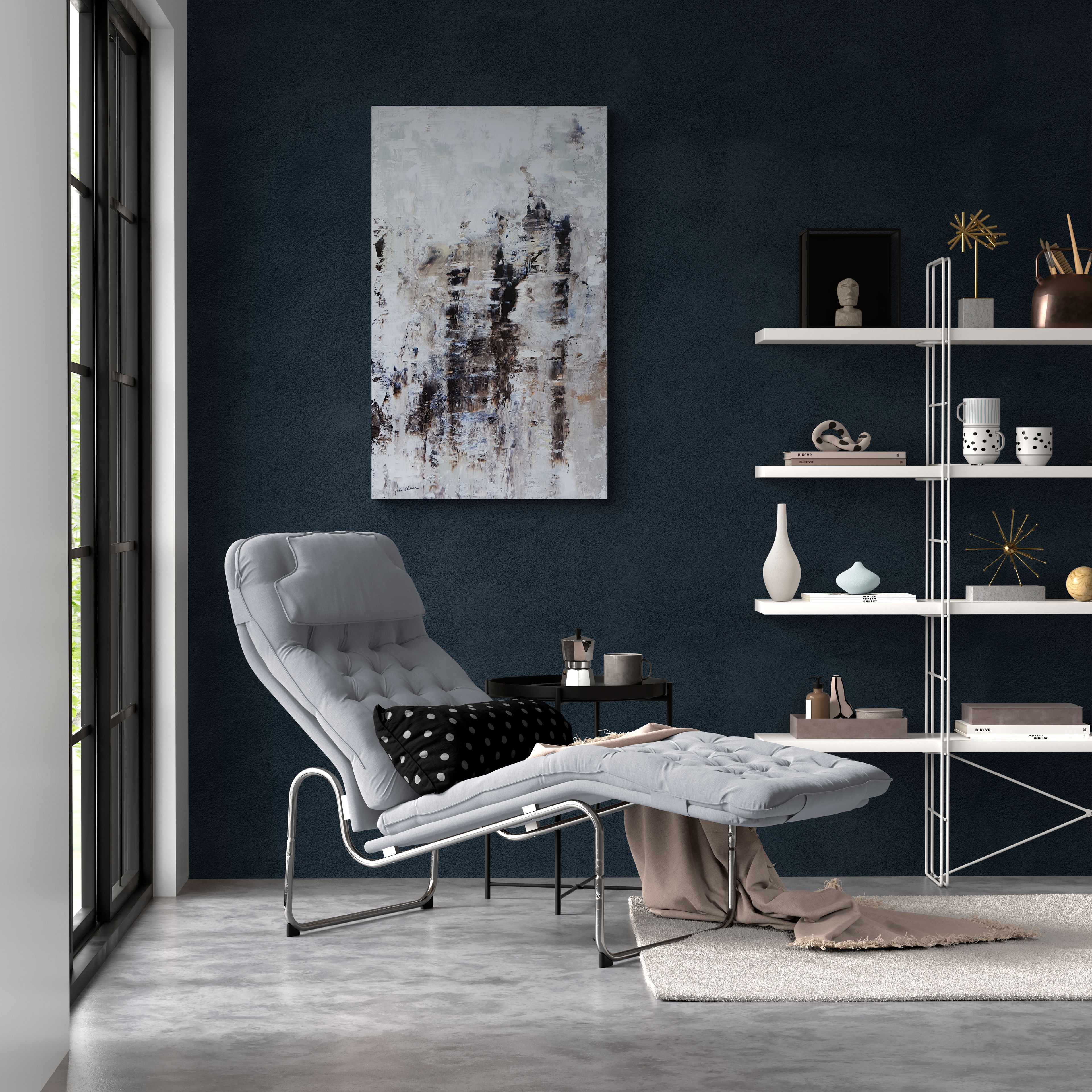 Abstract acrylic painting on canvas, blending spectral hues of slate, beige, and ivory, conjuring an ethereal, translucent realm of tumult and echoing murmurs veiled in haze. Artwork style - Abstrakt and technique Acryl auf Leinwand.